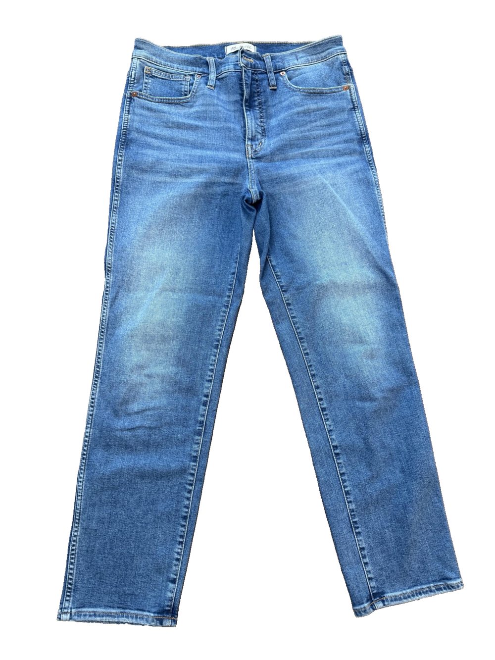 Madewell Jeans Womens 28 Blue Stovepipe Straight Leg Cropped Ankle Denim